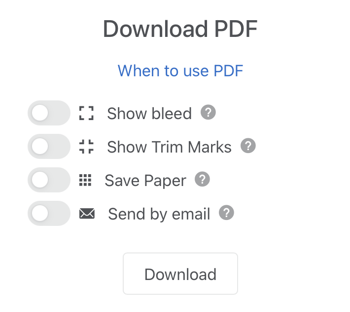 bleed and trim marks pdf options